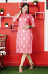 Plus size Pink Kurti with dori